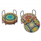 Diamond painting - bordbrikke med holder 6 stk - Mandala (1) thumbnail