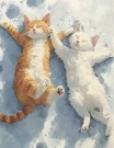 Paint by numbers - To katter 40x50cm thumbnail