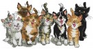 Korssting pakke - Otte katter 53x29cm thumbnail
