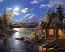 Korssting pakke - Hytte på fjellet 50x40cm 14CT thumbnail