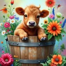 Paint by numbers - Blomsterkalven 30x30cm thumbnail