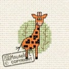 mini korssting - at the zoo - giraffe - sjiraff thumbnail