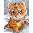Diamond painting - Tiger unge 30x40 cm thumbnail