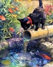 Paint by numbers - Katt drikker vann 40x50cm thumbnail