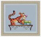 Korssting pakke - Tigergutt 18x16cm - 18CT thumbnail
