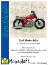 mini korssting - broderi pakke - red motorbike thumbnail