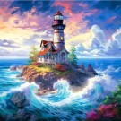 Diamond painting - Lighthouse 50x50cm thumbnail