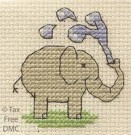 mini broderisett - korssting sett - elefant thumbnail