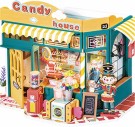 Rainbow candy house - Byggesett m/ lys thumbnail