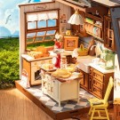 Baking Kitchen - Byggesett m/ lys - DIY Miniature Room thumbnail