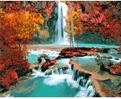 Paint by numbers - Vannfall landskap 40x50cm thumbnail
