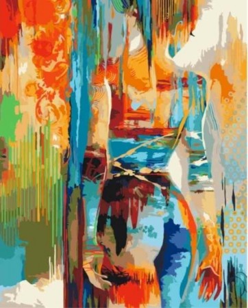 Paint By Numbers - Abstrakt kvinne (1) 40x50cm