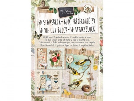 Studiolight 3D Die Cut Block – My Botanic Garden