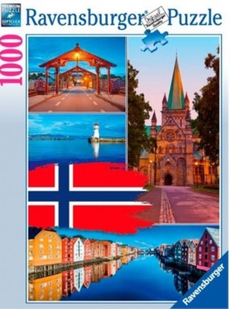 Ravensburger puslespill - Trondheim 1000