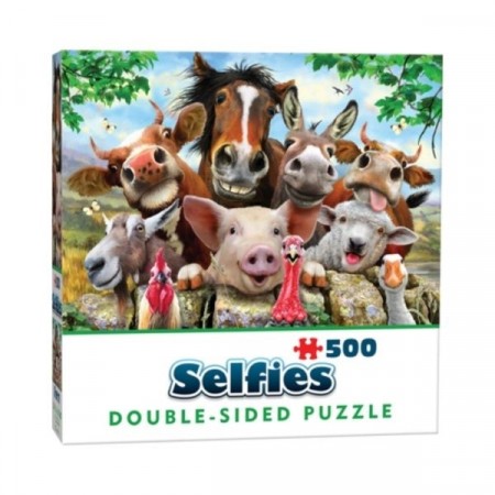 Puslespill - Selfies Farm Friends- 2-sidig 500 biter
