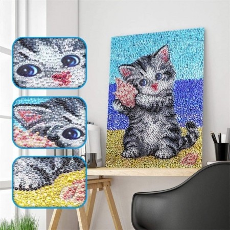 Diamond painting - Katt 25x30cm