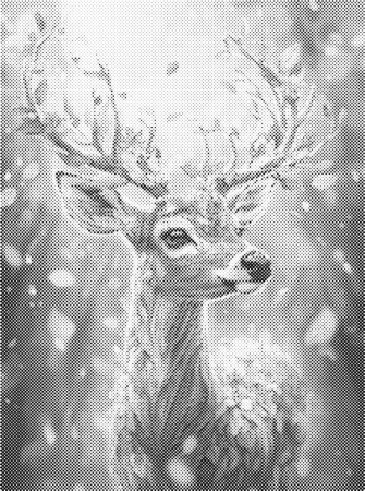 Dots painting - Deer 30x40cm
