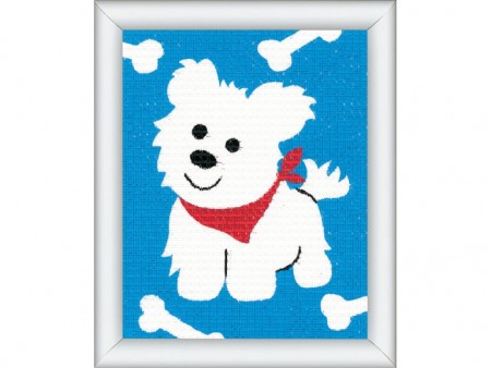 Broderi pakke fra Vervaco - Liten hund 12,5x16 cm
