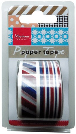 Marianne Design – Paper tape – Rød, hvit, blå