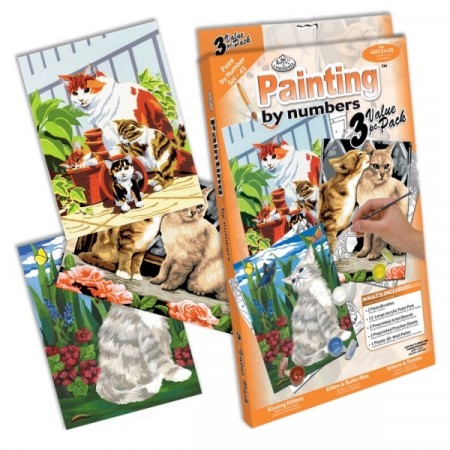 Paint By Numbers - Katter 3 pakk