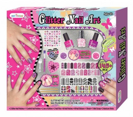 Glitter art - Stort negl design sett