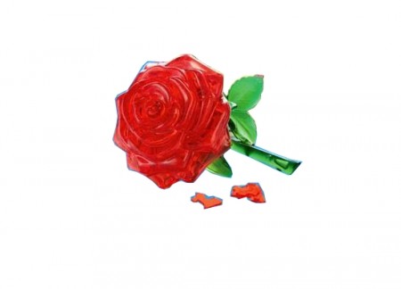 3D puslespill - Rød rose 44 biter