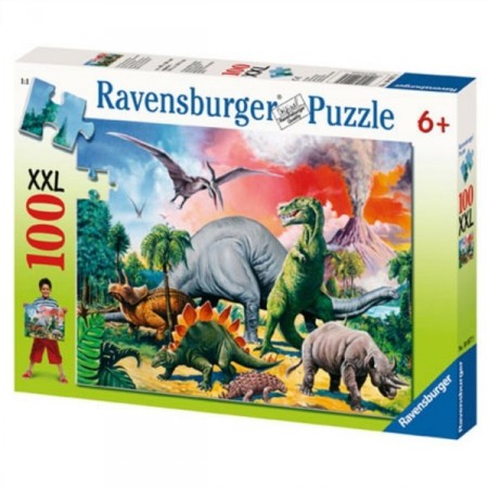 Ravensburger puslespill - Dinosaurer 100XXL