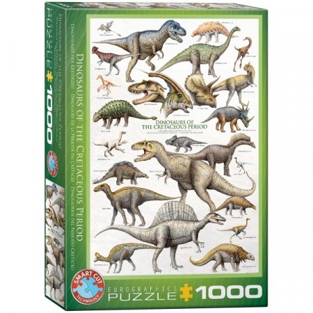 Puslespill - Dinosaurs of the Cretaceous period 1000