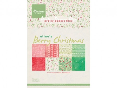 Marianne Design – Papirblokk A5 – Berry Christmas