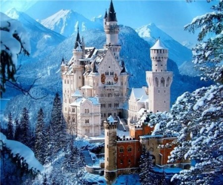 Diamond painting - Neuschwanstein Castle 40x50 cm