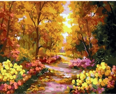 Paint By Numbers - Blomster park 40x50cm (pt)