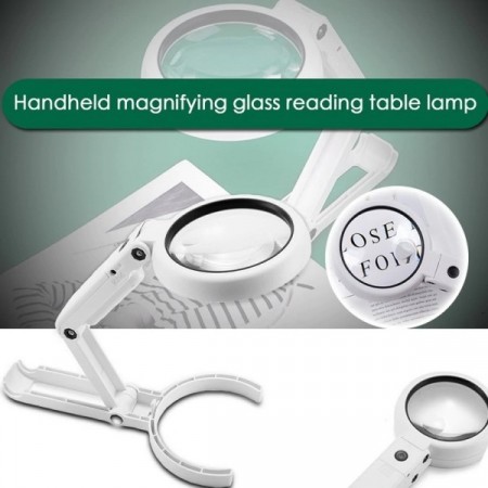 Forstørreleseglass 5x fokus 11x fokus - med 8 led lys