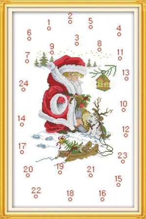 Korssting pakke - Adventskalender - Julekalender (3)  38x57cm