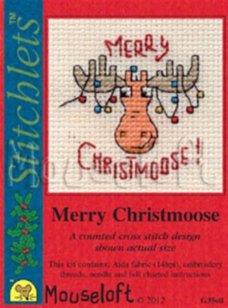 Mini korssting - Merry Christmoose