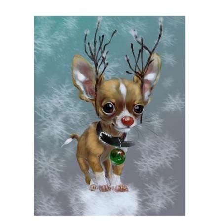Diamond painting - Jule hund 30x40 cm