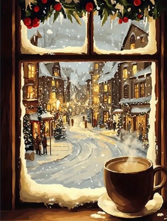 Paint by numbers - Vinterdag 40x50cm