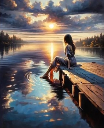 Paint by numbers - Dagens siste pust 40x50cm