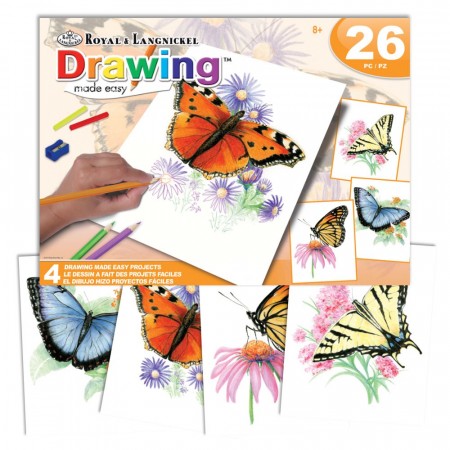 Sketching Sett med farger - sommerfugler