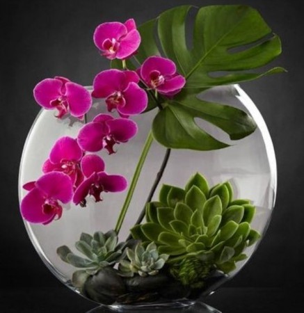Diamond painting - Orkidè - Phalaenopsis 40x40 cm
