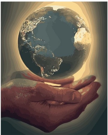 Paint By Numbers - Hands and Earth 40x50cm