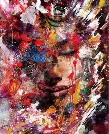 Paint By Numbers - Abstrakt kvinne 40x50cm
