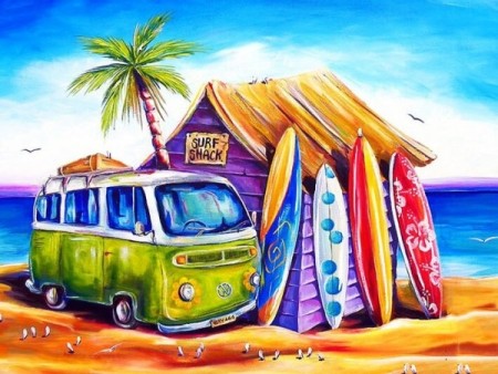 Diamond painting - On the Beach 40x50 cm