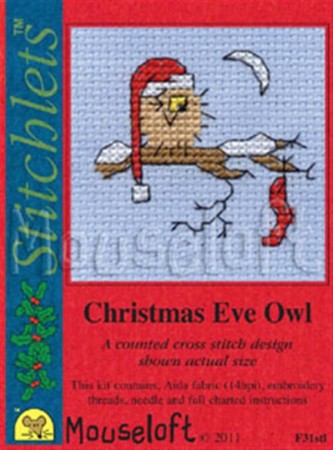 Mini korssting - Christmas Eve Owl