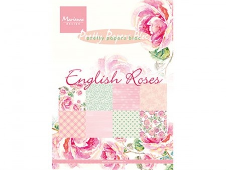 Marianne Design Papirblokk A5 – English Roses
