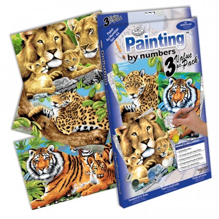 Paint By Numbers - Jungle Cats 3 i 1