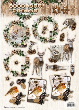 Studiolight utstanset 3D – Woodland Winter 578