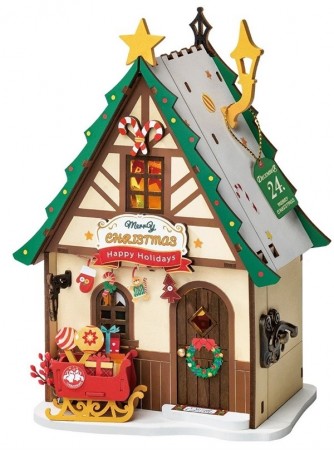 Miniature Room m/ lys - Byggesett - Twinkling christmas house