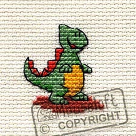 Mini korssting - Dinosaur
