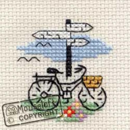 Mini korssting - Bicycle & Signpost