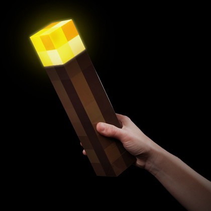Minecraft torch vegg og bordlampe